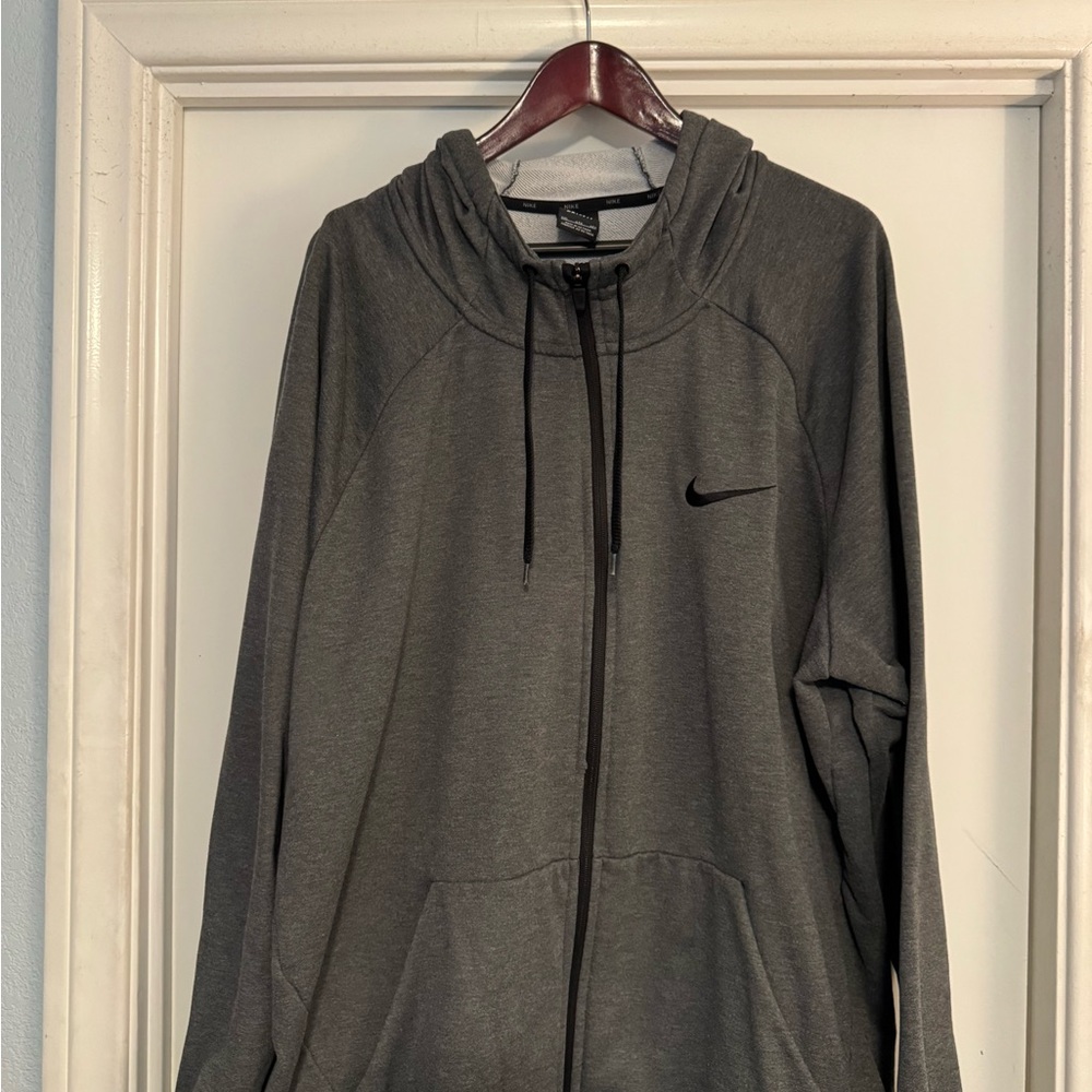 Nike Gray Dry-Fit Zip-Up Hoodie